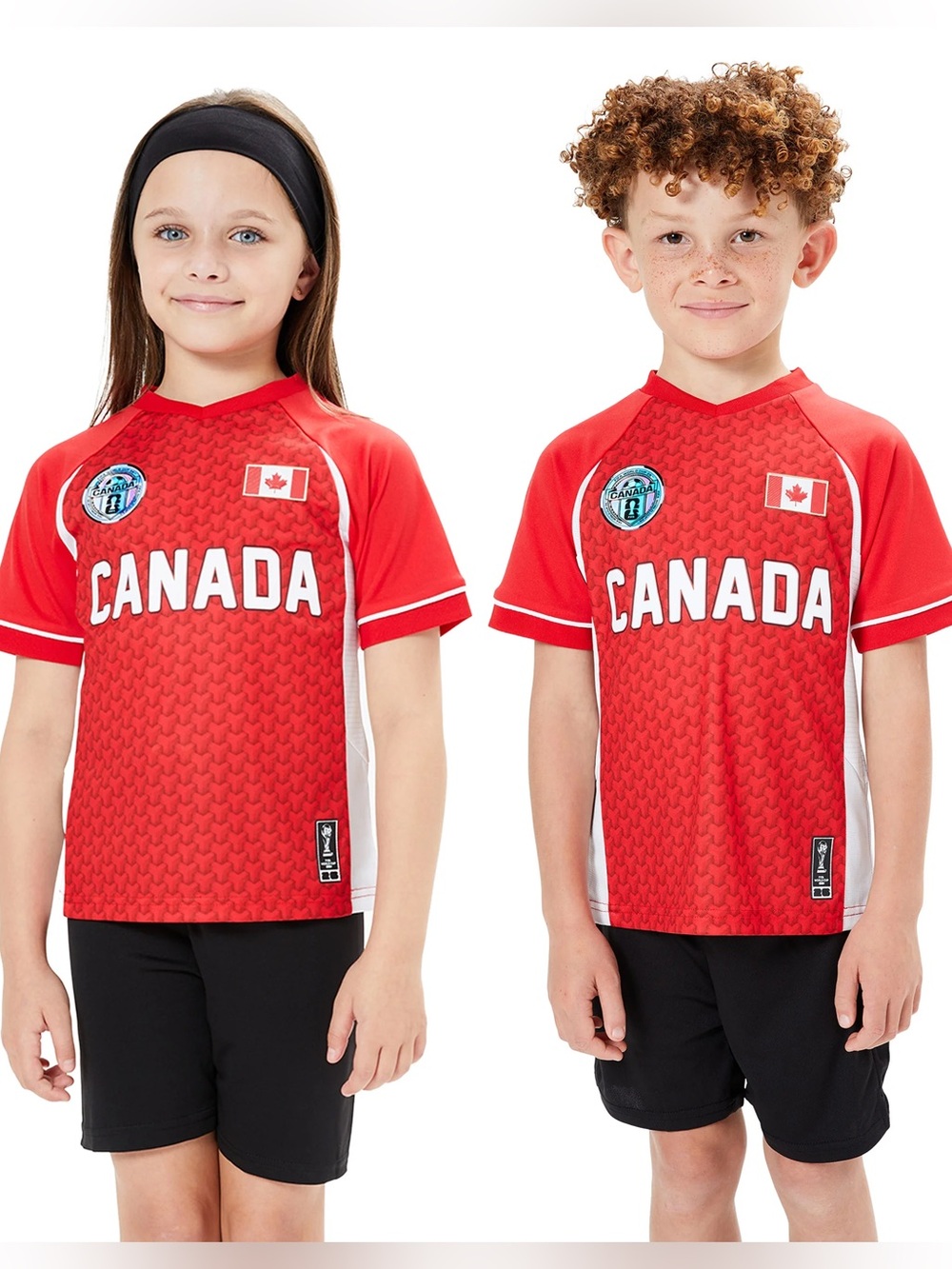 FIFA World Cup Canada Red & White Kids Soccer Jersey Top